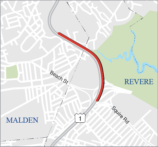 MALDEN-REVERE: IMPROVEMENTS AT ROUTE 1 (NB) (PHASE 1)